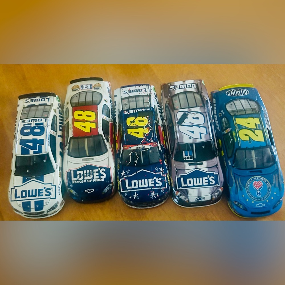 Jimmy Johnson Collectible Die Cast Car Lot. One Car is Signed